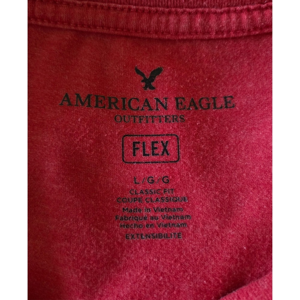American Eagle Mens Preppy Classic Fit Flex T Shirt Size L Stretch Crew Neck - Picture 7 of 9